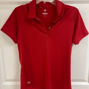 Adidas Women's Red Golf Polo Shirt